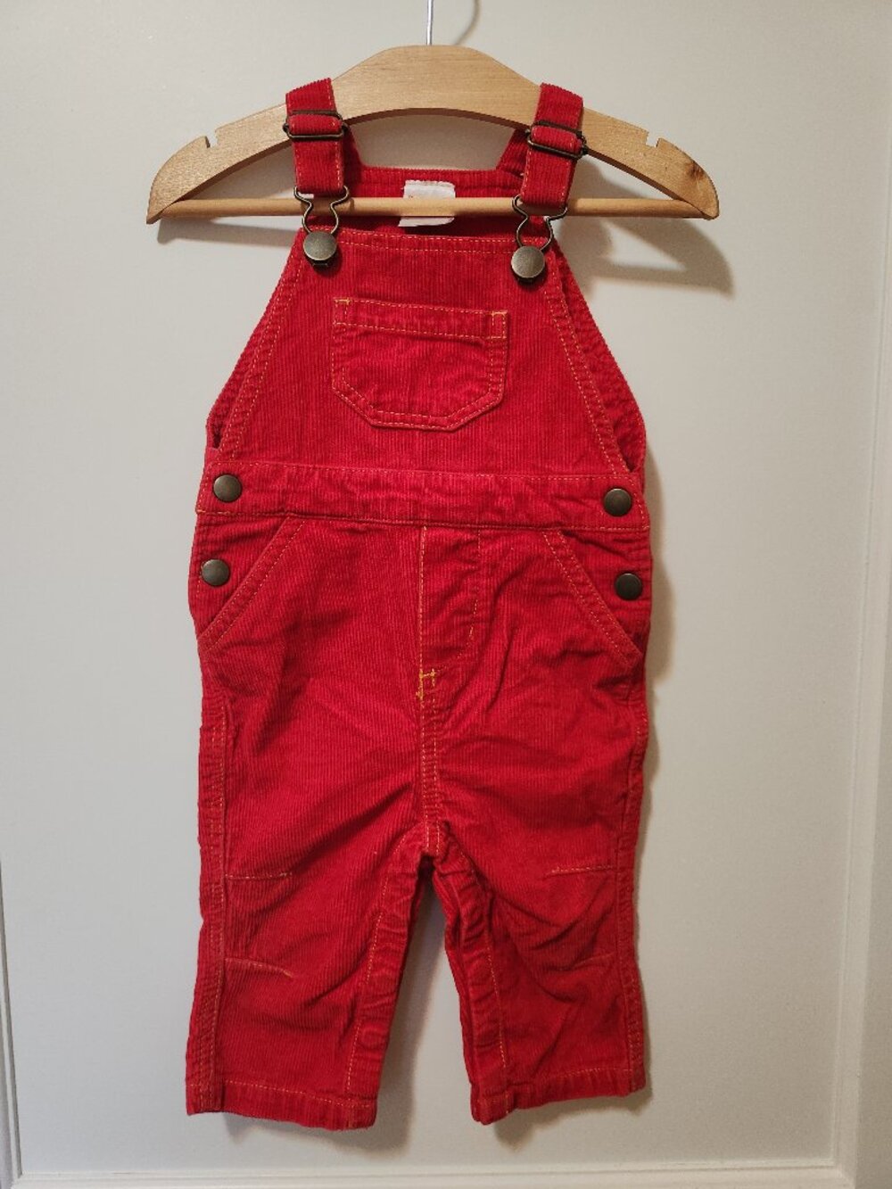 Hanna Andersson Baby Corduroy Overalls in Hanna Red 🍒